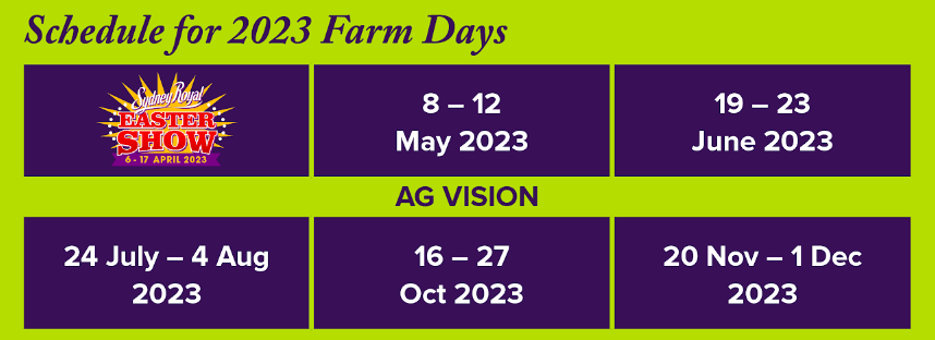 2023 Farm Day Dates